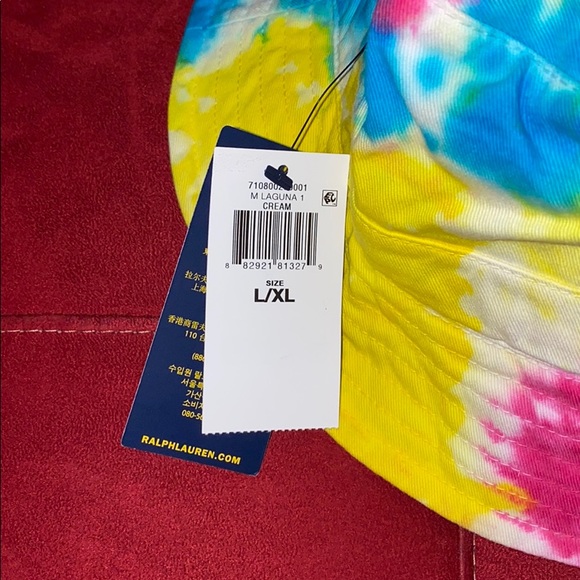 Mens POLO RL TIE DYE CHINO BUCKET HAT - Picture 4 of 5